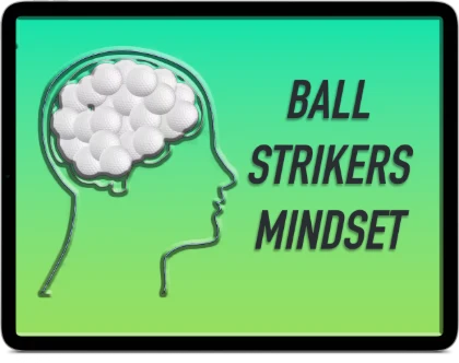 The Ball Striker's Mindset program on a tablet