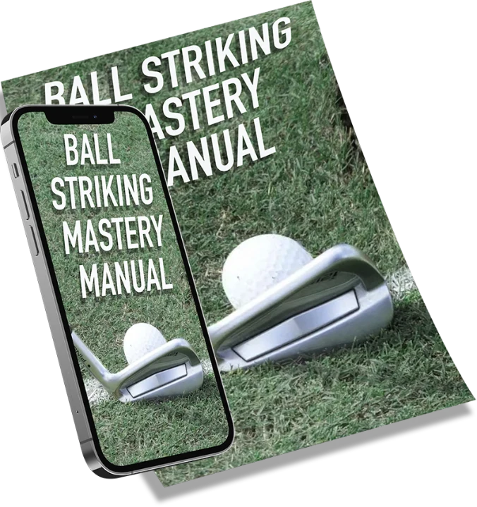 Ball Striking Mastery Manual on phone and in print